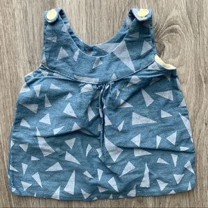 Noe + Zoe Blue Chambray Baby Dress